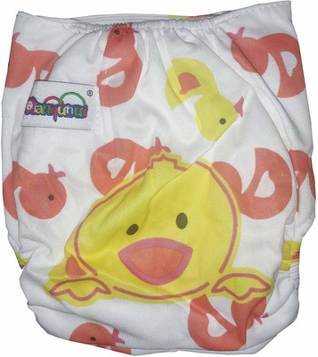Chinmay Kids Baby Cloth Diaper Pants Adjustable Reusable Washable Printed Button Diaper for Babies/Infants/Toddlers (Age 0 to 2 Years) (Cute Duck Print)