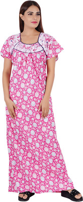 REN STAR Women Nighty(Pink)