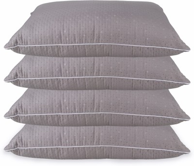 AYKA Polyester Fibre Solid Sleeping Pillow Pack of 4(Grey, White)