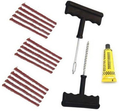 SRPHERE SR Rasper Tool, Needle Tool, 15 Strips Tubeless Tyre Puncture Repair Kit Tubed Tyre Puncture Repair Kit