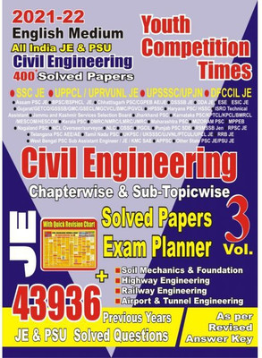 JE Civil Engineering Chapter-Wise Solved Papers/Exam Planner Vol 3 With Formula Chart(Paperback, Youth Experts)
