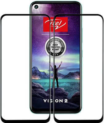 VAlight Edge To Edge Tempered Glass for itel Vision2(Pack of 2)