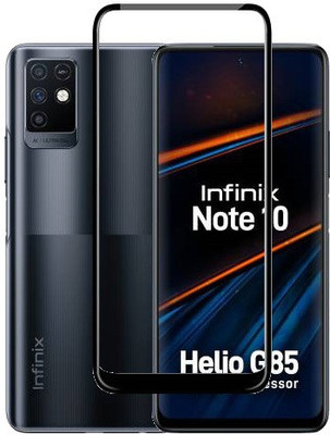 HOBBYTRONICS Edge To Edge Tempered Glass for Infinix Note 10, Infinix Note 10 Pro, Infinix Note 7(Pack of 1)