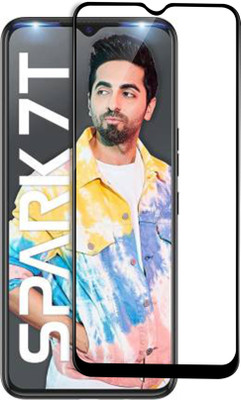 Express Buy Edge To Edge Tempered Glass for Tecno Spark 7T(Pack of 1)