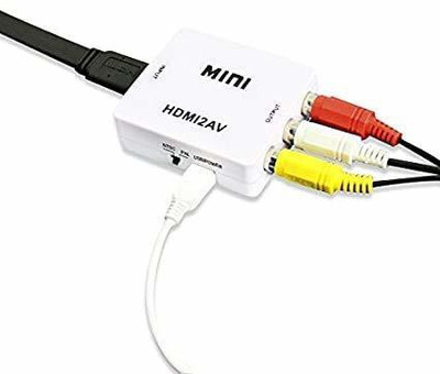 TERABYTE Mini HDMI TO AV UP Scaler Full HD 720/1080p Video Converter Media Streaming Device Media Streaming Device(White)