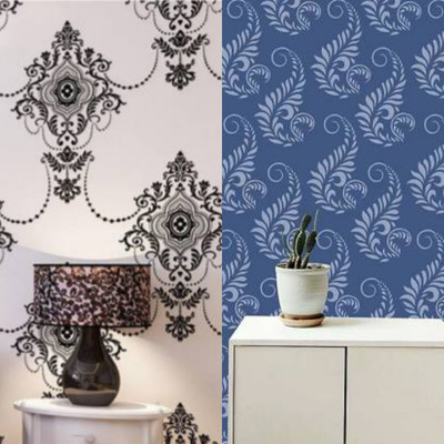 Aaradhya Collection Reusable DIY Designer PVC Wall Stencil Painting for Home Decoration Combo (16 x 24 inches, Equalized Chandelier Pattern & Mappleleaf Rajasthani Pattern) B5920_B5810 Wall Stencil Stencil(Pack of 2, Floral) Aaradhya Collection Reusable DIY Designer PVC Wall Stencil Painting for Home Decoration Combo (16 x 24 inches, Equalized Chandelier Pattern & Mappleleaf Rajasthani Pattern) B5920_B5810 Wall Stencil Stencil(Pack of 2, Floral)