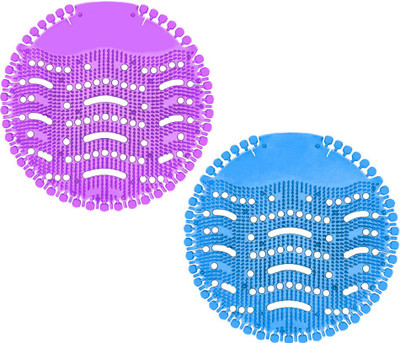 VAAMnational Anti Odour Urinal Screen mats for Bathroom and Toilet Use Multi Colour with 30 Days Fragrance Set Of 2 Mat Toilet Cleaner(2 x 1 Wipes)