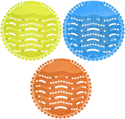 Velsun International Urinal Screen mat with fragrance for Toilet and Bathroom use MIX-3 VEL 118 Lavender Mat Toilet Cleaner(3 x 1 Wipes)