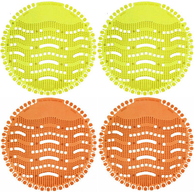 Karmarch Urinal Screen Mats with Fragrance, Anti Splash Urinal Mat. Ocean Mat Toilet Cleaner(4 x 1 Wipes)