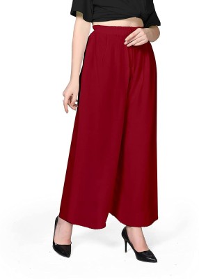 MITANSH TRADERS Flared Women Maroon Trousers