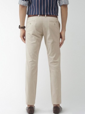 INDIAN TERRAIN Slim Fit Men White Trousers