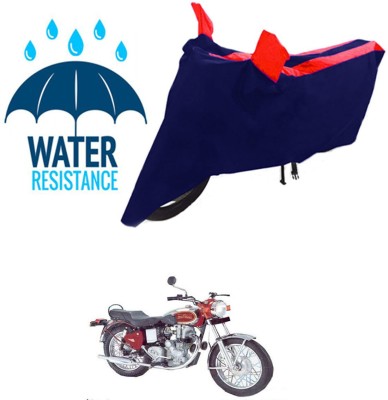 RONISH Waterproof Two Wheeler Cover for Royal Enfield(Machismo 500, Black, Red)