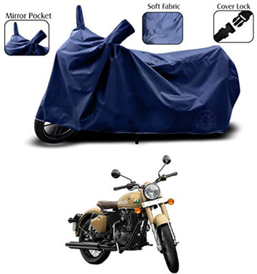 AUTOCAD Waterproof Two Wheeler Cover for Royal Enfield(Bullet 350, Blue)