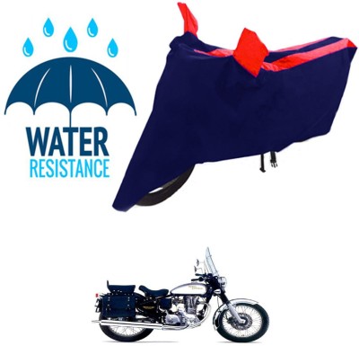 RONISH Waterproof Two Wheeler Cover for Royal Enfield(Machismo 350, Black, Red)