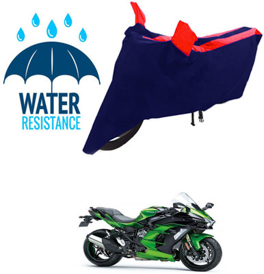 RONISH Waterproof Two Wheeler Cover for Kawasaki(Ninja H2R, Black, Red)