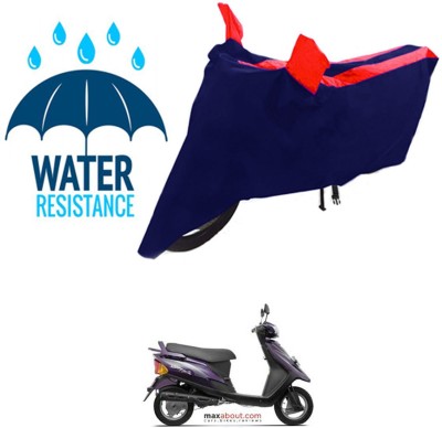 RONISH Waterproof Two Wheeler Cover for TVS(Teenz, Black, Red)