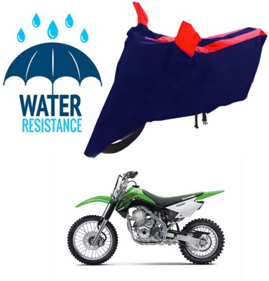 RONISH Waterproof Two Wheeler Cover for Kawasaki(KLX 140, Black, Red)