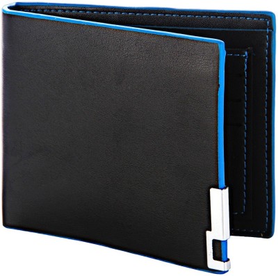 SPIFFY Men Formal Black Artificial Leather Wallet(4 Card Slots)