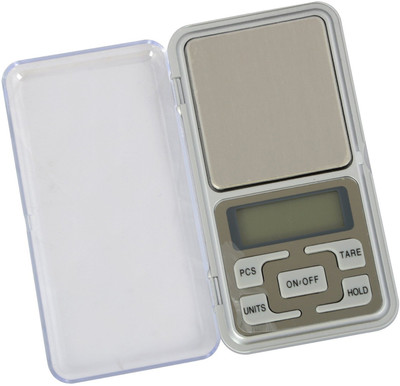 Qozent Mini Pocket Weight Scale Jewellery , Gold , Silver, Platinum Weighing Mini Machine with Auto Calibration, Tare Full Capacity, Operational Temp 10-30 Degree (200/0.01 Gm) J/8/UQ Jewellery Weighing Scale(Silver)