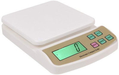 StayWay Electric scale SF400-A Square Digital Electronic Weight Machine for Home Kitchen & Shop Weight upto 10 KG Weighing Scale(White)