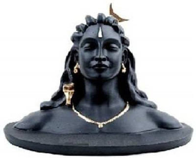 nilkanth ADI YOGI Decorative Showpiece  -  16 cm(Polyresin, Black)