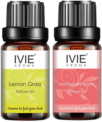 IVIE Lemon Grass, Mohagany exotic Aroma Oil, Diffuser Lemon Grass & Mohagany exotic Diffuser Aroma Oil(2 x 15 ml)