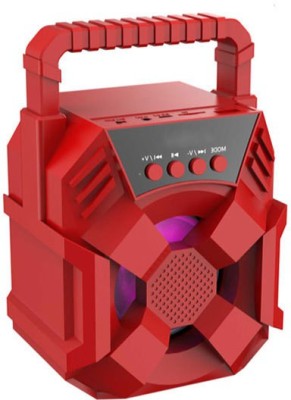 Techobucks Great Quality Karaoke Wireless Portable 3D sound Splashproof led Light & Carry Handle-Travel Multimedia Mp3 Player mini Home theatre MP3 Player(Red, 5 Display)