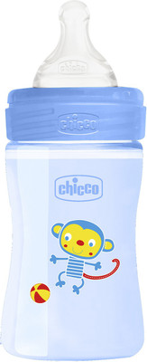 Chicco WB PP BOTTLE 150ML COL BLUE SLOW 0M+ IN - 150 ml(Blue)