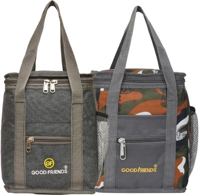 GOOD FRIENDS 2 Piece Combo All Age Lunch Bags Carry on School Office & Picnic Tiffin Bag Waterproof Lunch Bag(Multicolor, 5 L)
