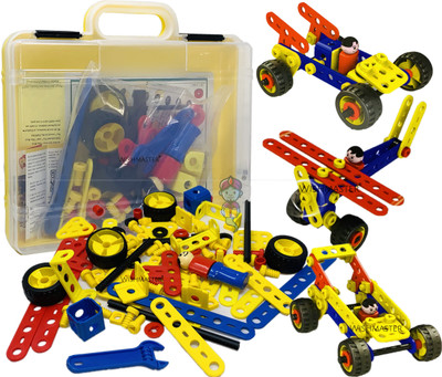 Miniature Mart STEM Kids Toys Toddlers Building Blocks Toys for Ages 3 4 5 6 Years Old Boys Girls Educational Construction Learning Set Creative Activity Games | Make Models Like Car , Plane , Helicopter , Robot, Tank What Ever In Kids Mind !! They Can Build It !!! | Good As Gifts | With Storage Box