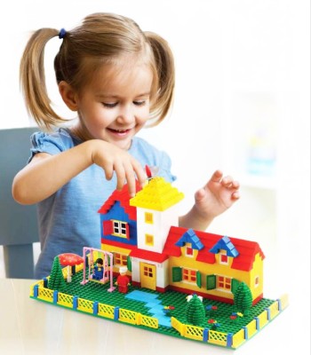 Miniature Mart 610 Pc Of Interlocking Blocks Little Kid House Architects Construction & Building Block Game Set For Boys & Girls | Best Toys To Gift | Made In India | Blocks for kids | 6 Year+(Multicolor)