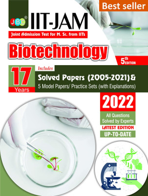 IIT JAM Biotechnology Book For 2022 17 Previous IIT JAM Biotechnology Solved Papers And 5 Amazing Practice Papers One Of The Best MSC Biotechnology Entrance Book Among All MSC Entrance(Paperback, JBC PRESS)