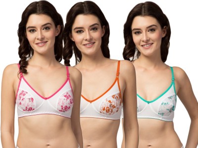 poksi Women Full Coverage Non Padded Bra(Multicolor)