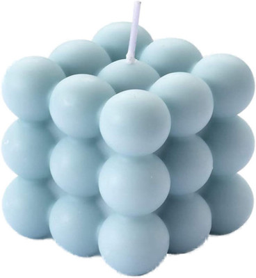 Floryn decor Scented Bubble Candle | Fragrance Bubble Candle | Size- 7 cm*7cm*7cm | Candle(Blue, Pack of 1)