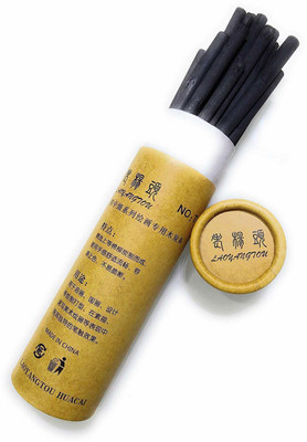 FRKB Compressed Charcoal 25 PC's Willow Sticks Pencils In Round Box Stick(Pack of 25)