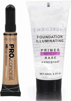 SKYBOAT HD PRO CONCEAL CONCEALER BROWN COLOR AND ILLUMINATING FACE PRIMER(2 Items in the set)