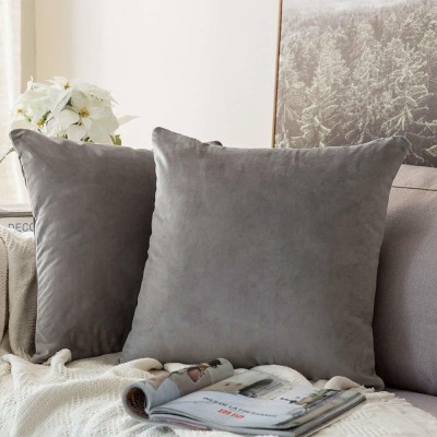 JIGGSTER STORE Plain Cushions & Pillows Cover(Pack of 2, 40 cm*40 cm, Grey)
