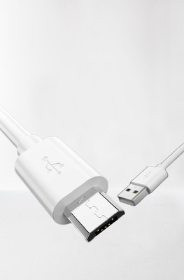 Wings Micro USB Cable 2.5 A 1 m Tinned Copper Braiding Micro USB Cord for Charging & Data Transfer for Windows Phones(Compatible with Vivo Y12, White, One Cable)