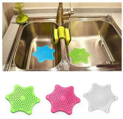 Kreya Enterprise Bathroom Sink Plastic Push Down Strainer(14 cm Set of 5)