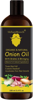 UrbanMooch New & Improved Organic & Natural With Red Onion Extract Onion Herbal Hair Oil for Hair Growth, Hair Fall Treatment, Anti-Dandruff & Prevents Hair From Graying For Men & Women 100ml Hair Oil(100 ml)