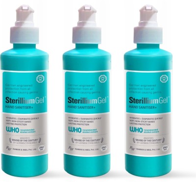 RW Sterillium Gel(Pack of 3) Hand Sanitizer Bottle + Dispenser(3 x 250 ml)