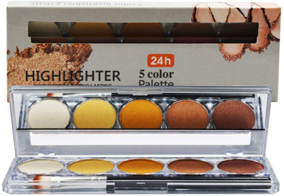 tanvi27 New 5 IN 1 Bronzer Shimmery Shine Highlighter illuminator Palette Highlighter(MULTI COLOR)