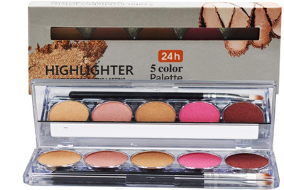 tanvi27 Best 5 IN 1 Bronzer Shimmery Shine Highlighter illuminator Palette Highlighter(MULTI COLOR)