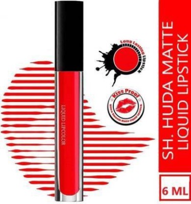 Sh.Huda Matte Me Mousse LongLasting Red Edition Pocket Traveler Beauty Lipstick [Cushion Matte Lipstick, Red Wine, 6 ML](Red, 6 ml)