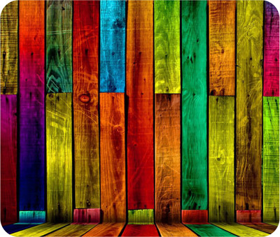 aaptees Colourful Wooden Abstract Gaming Mouse Pad Non Slip Base Mousepad(Multicolor)