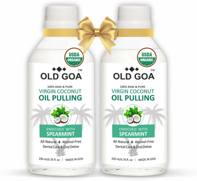 OLD GOA OIL PULLING | COMBO | SPEARMINT 200 ML + SPEARMINT 200 ML | ORGANIC PRODUCT - Spearmint(400 ml)