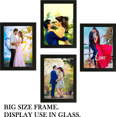 SJM ENTERPRISES Wood Wall Photo Frame(Black, 4 Photo(s), 8 X 10 - 4)