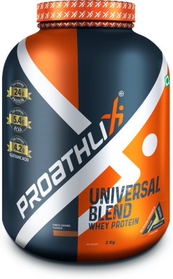 Proathlix Universal Blend Whey Protein - 24g Whey Protein(2 kg, Choco Caramel)
