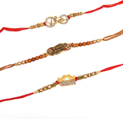 DEE GEE Designer RAKHI443 Mauli Thread Chawal Roli Pack  Set(1)