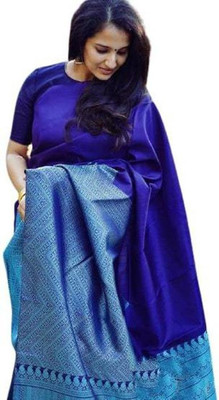 PARAMPARA CREATION Woven Kanjivaram Pure Silk Saree(Blue)